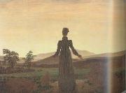 Caspar David Friedrich Woman Before the Setting Sun (mk10) Germany oil painting artist